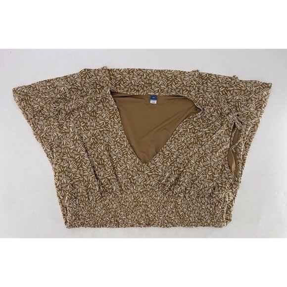 NWT Old Navy Plus Size Waist-Defined Tie-Shoulder Smocked Mesh Dress XXL Boho - Picture 4 of 11